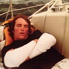 Sleeping on the sail boat