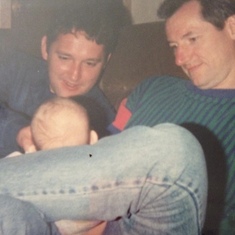 My dad and his best man holding me as a baby. Forever his girl