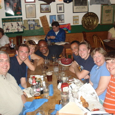The Ashley/Kennedy family at our favorite South Bend restaurant, Fiddler's Hearth, August 2010