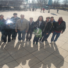 Our reflection in The Bean, Chicago, March 2011