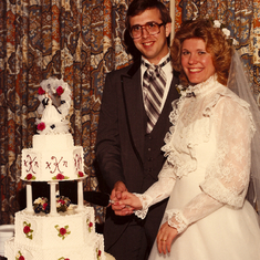Kevin and Nancy at their wedding on February 19th, 1983