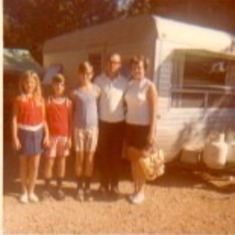 More camping at Damsite campground.  Nothing like hiking up to the trading post for a big sack of candy! Very proud of our ROLO trailer with the pop out sides.  Once again sporting the latest fashions this time of the late 60's!