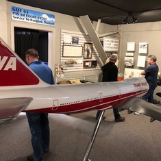 Kevin had set up a tour at the old TWA museum for him and his fellow co-workers. 