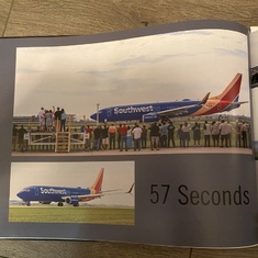 57 seconds the plane held in front of AAR workers , SWA co-hearts, friends and family - IND
