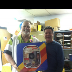 One of many great friends - Marvin on his retirement - Kevin made the SWA clock
