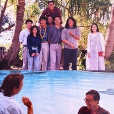 1990 (MS1 year) after tutorial ended ... a nice day and then Peter Lee ended up in the pond...