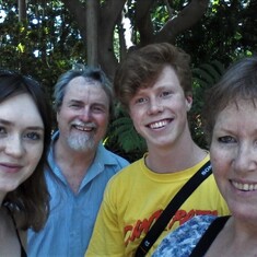 Natalie, Kevin, Callan and Lauretta - family holiday in Cairns