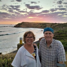Kevin and Lauretta New Years Eve on the clifftop at YCW Beach Phillip Island