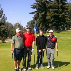 Kieran parred all 4 par 3's on this fantastic day with dad, and Frank & Grey Symington.  