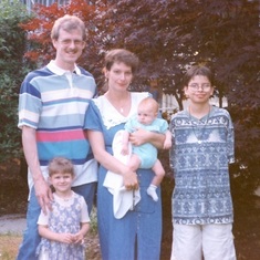 the five of us with avery as a baby