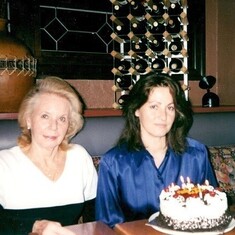 Kim's birthday on Nov 25, 2001 with Joy (mom) at The Keg