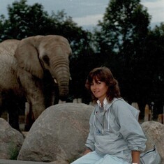 Kim at the Toronto Zoo in 1985 Toronto,Ontario,Canada