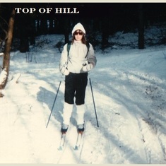 Learning to cross country ski at Albion Hills Conservation Park. Caledon, Ontario, Canada