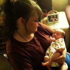 Kimmy holding her grand baby Serenity <3