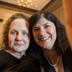 Kim and Annie, Phil Wescott Funeral reception 2020