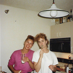 Kim and roommate, Indiana University Bloomington 1988