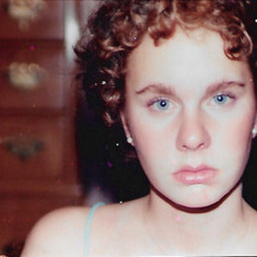 Kim at Wescott family home, Evansville, Indiana 1980s
