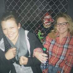 Kirsten and Leslie... Haunted house time! 