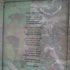 Our Beautiful Butterfly....poem for Kit
