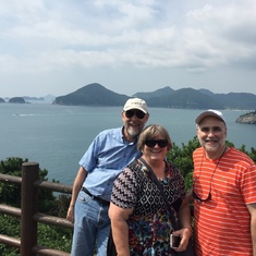 Jim, Kitty, and I on our ministry trip to Korea. She was a great traveler.