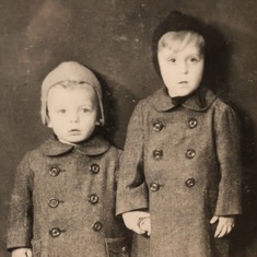 A very young Klaus in Germany with his brother