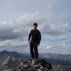 Klement on the summit of Mist Mountain 2007