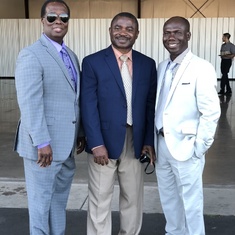 With Kofi and Eld Amponsah at William’s wedding.