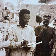 Researcher studying psychiatric disorders among the Yoruba (Nigeria) with Alexander Leighton c1958/59