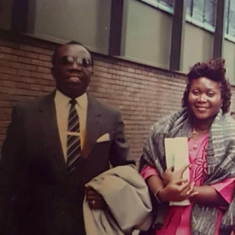 Daddy and wife Helen Okeaya-Inneh in London (80s)