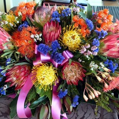 2014-01-25 - Floral arrangement from Kotha's funeral service