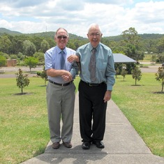 2014-01-25 - John and Peter at Lake Macquarie Memorial Park