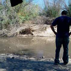 Photo taken of Kreg at the Gila River.