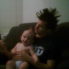 Kreg adores his nephew Andrew.  They had matching Mohawks.