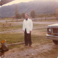 011  Kristan at campsite near Grand Tetons, WY -Before Symphonic Concert