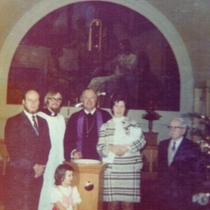 At Eileen's baptism in 1973