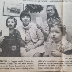 With kids in The Oregonian promoting vaccination