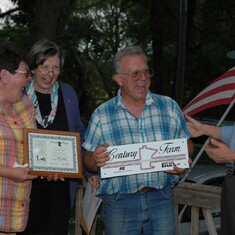 Great-grandparents' MN farm recognized as "Century Farm", owned by one family more than 100 years.