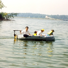 1995_Lafayette.  Dad had the great idea of buying a motorized raft.  We used it once to go boating with the boys near Indianapolis.