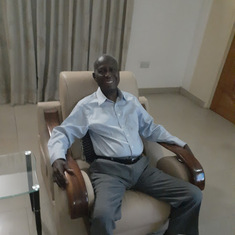 Dr. Dugbatey in his home at Odumase, January 2020.