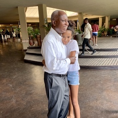 Kwesi and his granddaughter - Ghana - June 2019