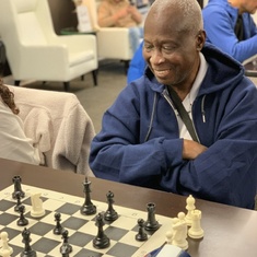 Kwesi passing on his love of chess to his grandchildren- St. Louis - Nov. 2019