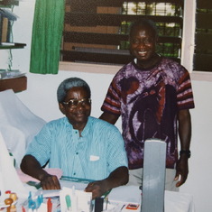 Kwesi with colleague at medical clinic in Kpalime, Togo 