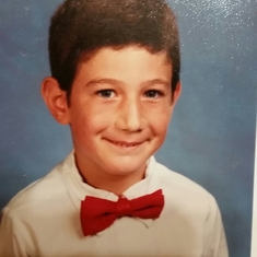 First grade picture day. He never let me get that close with a bow tie again.