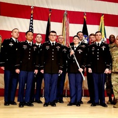 Kyle receiving the highest APFT Award and Commandant’s List 