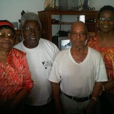 Cousin Ruth, Alfred Twiggs, Uncle Joe Waters & (Von) Cynthia Twiggs-Frazier at Mom's visitation June 2011.