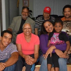 Carol Anderson Brown and her Brothers, niece & grandson