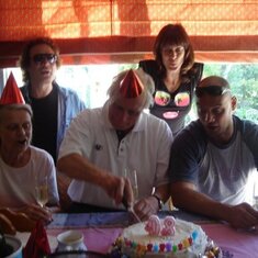 Beverley, Lise, 'G'Daddy', Randal & Jordan celebrate Dad's 80th birthday.