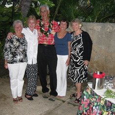 Lael and some of his fave classmates at the Punahou Class of '59 50th Reunion in 2009: Midgi, Libby, Terry and Lynn.