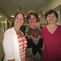WIth her favorite friends at Dr. Nagourney's clinic, June 2012
