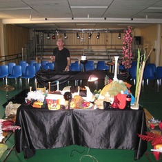 Setting up the Amabantur show at puppet festival Charleville, France Sept. 2009
